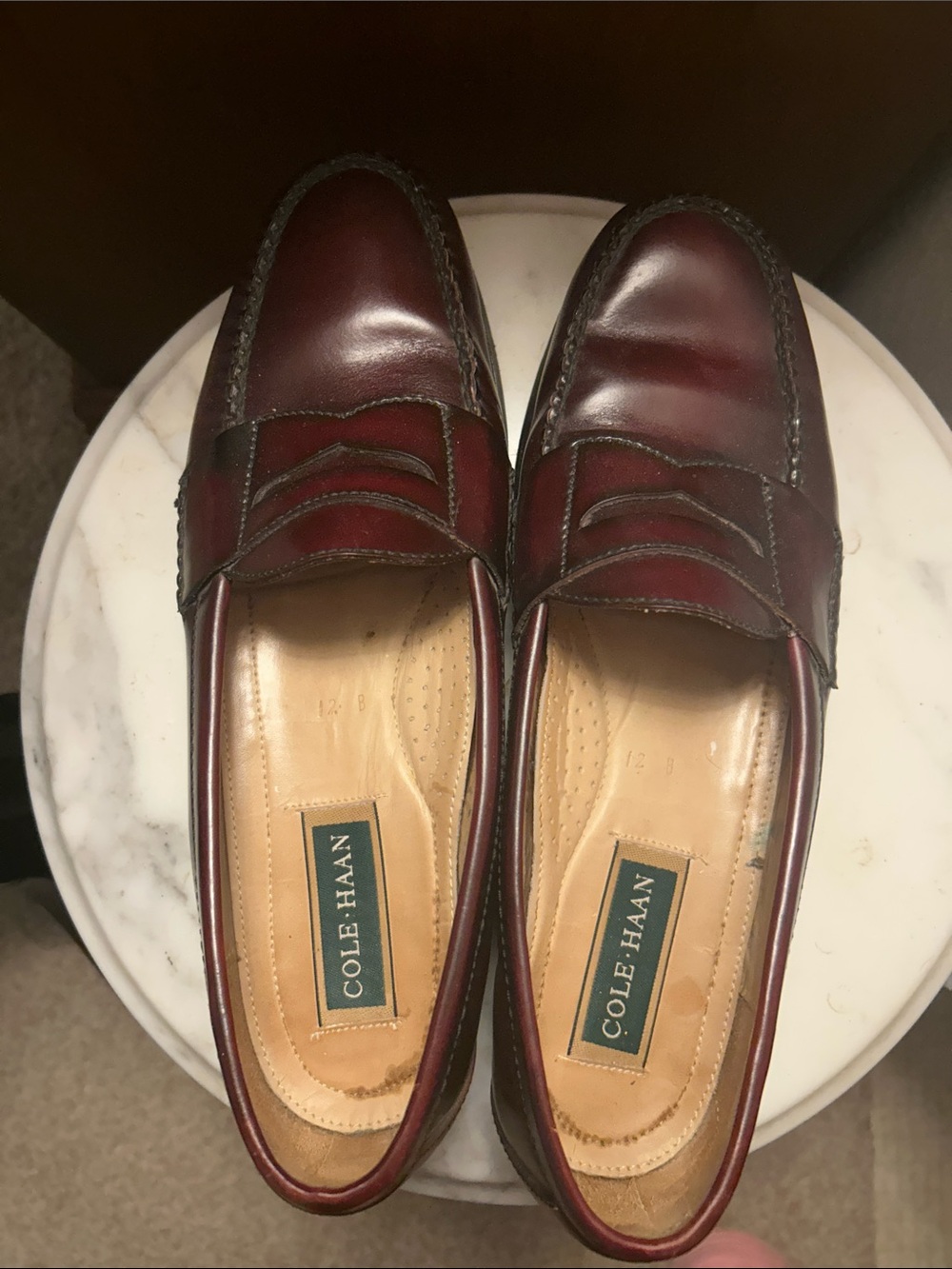 Cole Haan Men’s 12 Burgundy Leather Penny Loafers. In great shape! - Picture 4 of 5